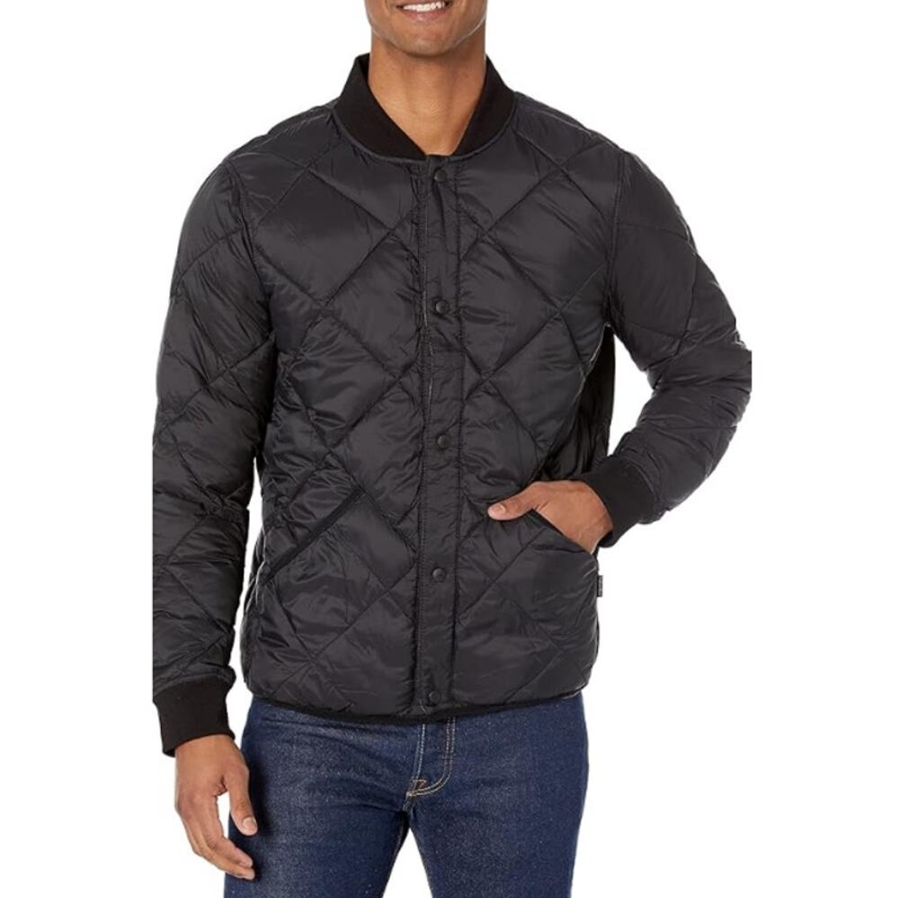 Calvin Klein Black Reversible Diamond Quilted Jacket Size S